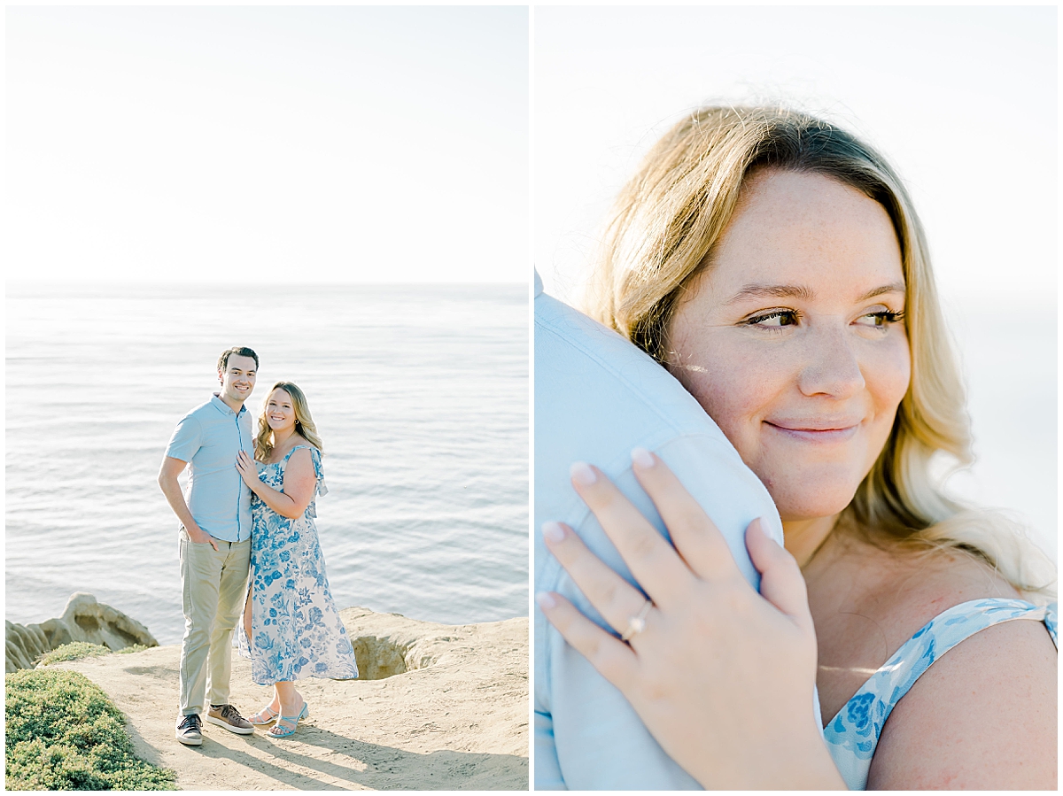 Sunset beach engagement photos