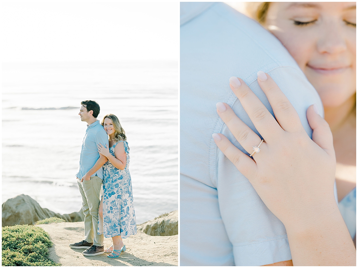 Sunset beach engagement photos